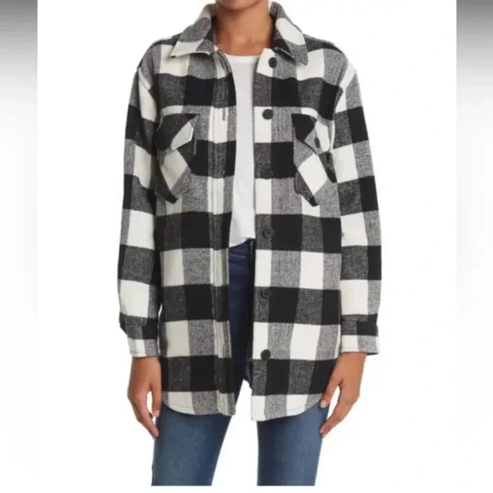 RDI Buffalo Plaid Shirt Jacket Shacket Size L
